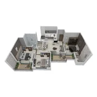 Shreesha Icon Moshi 3 BHK Floor Plan Image